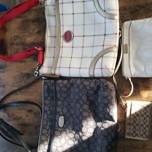 Coach Lot, 2 Crossbody Bags, Wristlet & Coin Keychain